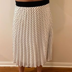 Soprano Black and White Polka Dot Skirt - XS